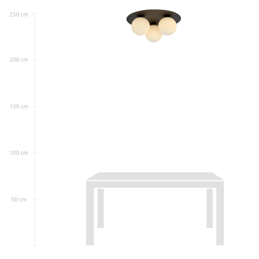 Loftlampe SOLAR 3xE14/10W/230V sort/hvid