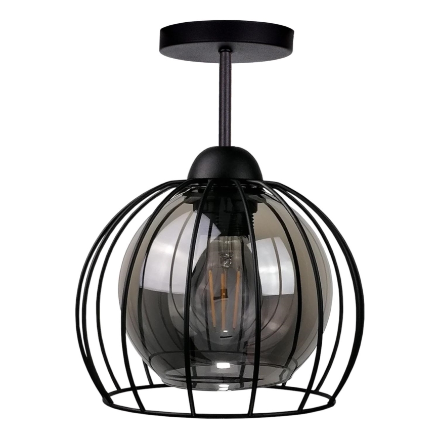Loftlampe SOLO BLACK 1xE27/60W/230V sort/røget