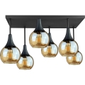 Loftlampe SOMA 6xE27/60W/230V sort/røget beige