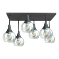 Loftlampe SOMA 6xE27/60W/230V sort/transparent
