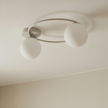 Loftlampe SOPRA 2xE14/10W/230V beige/hvid