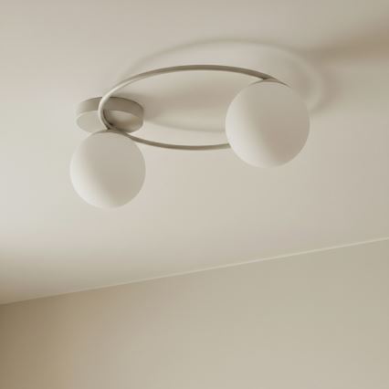 Loftlampe SOPRA 2xE14/10W/230V beige/hvid