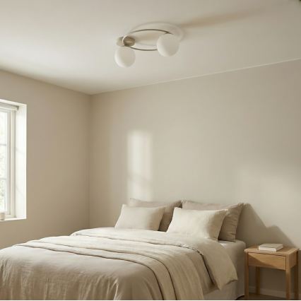 Loftlampe SOPRA 2xE14/10W/230V beige/hvid