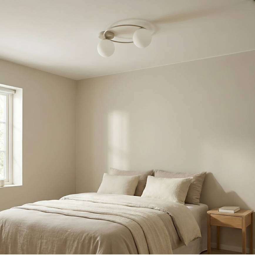 Loftlampe SOPRA 2xE14/10W/230V beige/hvid