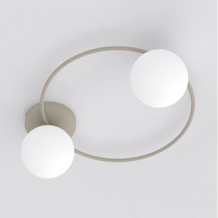 Loftlampe SOPRA 2xE14/10W/230V beige/hvid