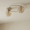 Loftlampe SOPRA 2xE14/10W/230V beige/røget beige