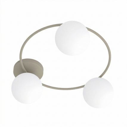 Loftlampe SOPRA 3xE14/10W/230V beige/hvid