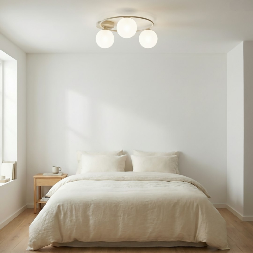 Loftlampe SOPRA 3xE14/10W/230V beige/hvid