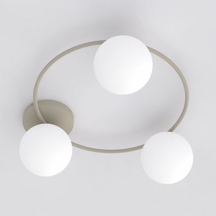 Loftlampe SOPRA 3xE14/10W/230V beige/hvid