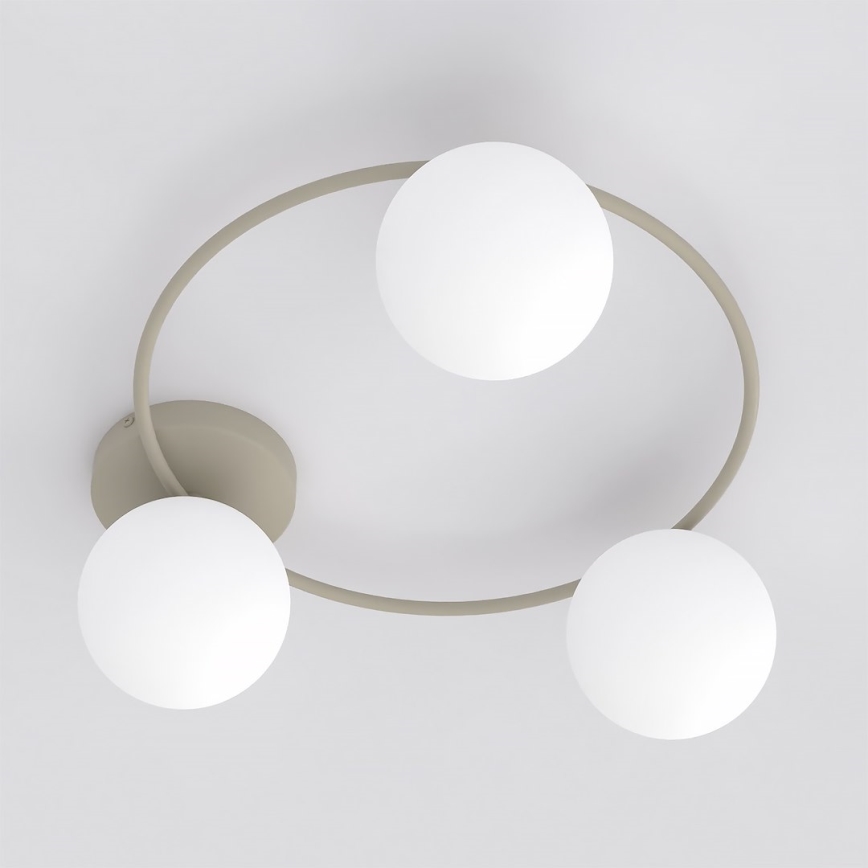 Loftlampe SOPRA 3xE14/10W/230V beige/hvid