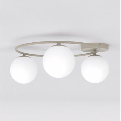 Loftlampe SOPRA 3xE14/10W/230V beige/hvid