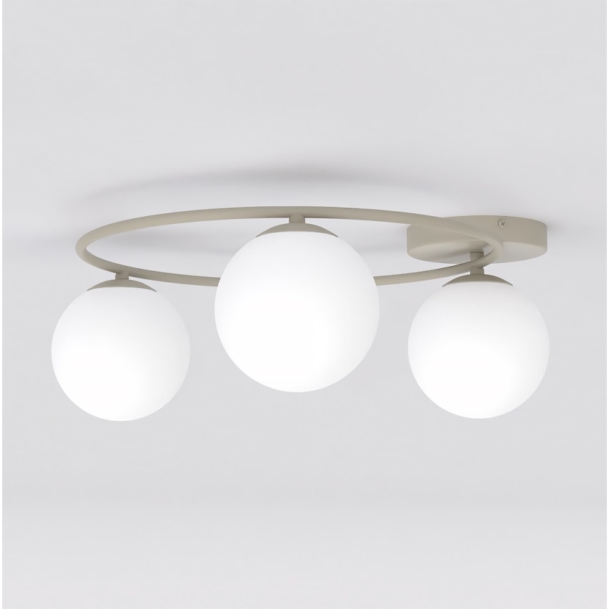 Loftlampe SOPRA 3xE14/10W/230V beige/hvid