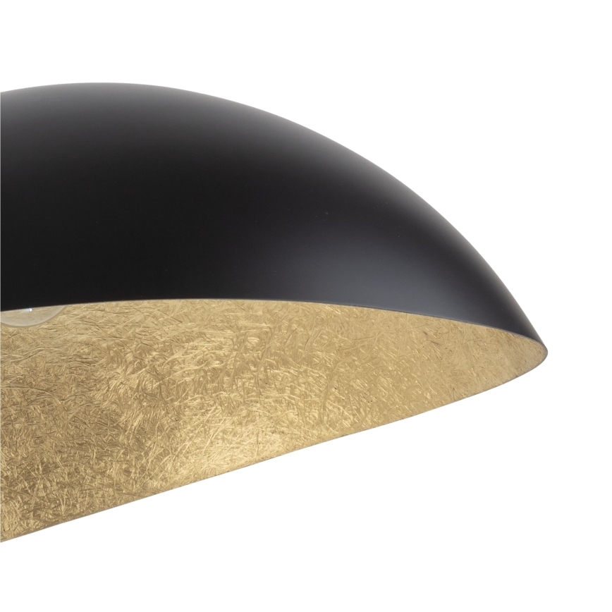 Loftlampe på stang SPACE 2xE27/60W/230V sort/guld