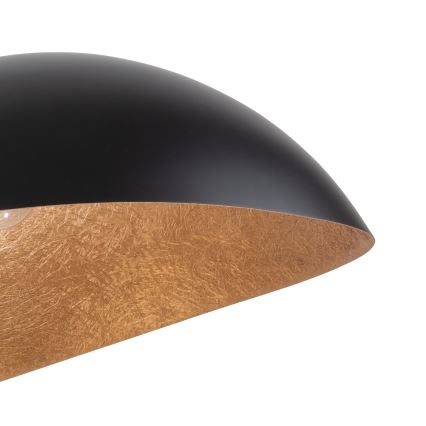 Loftlampe på stang SPACE 2xE27/60W/230V sort/kobber