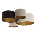 Loftlampe SPACE 4xE27/60W/230V beige/brun/guldfarvet
