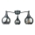 Loftlampe STAR 3xE27/60W/230V sort/røget sort