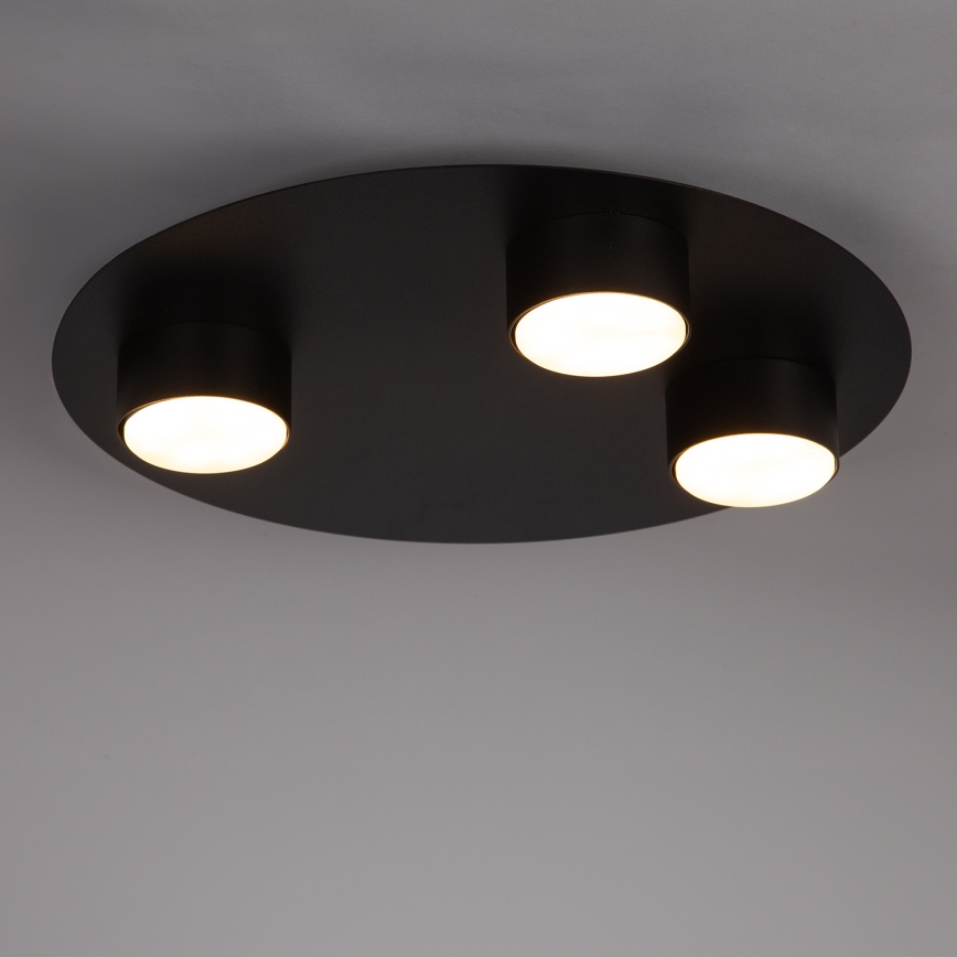Loftlampe STAR 3xGX53/12W/230V sort