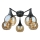 Loftlampe STAR 5xE27/60W/230V sort/røget beige