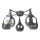 Loftlampe STAR 5xE27/60W/230V sort/røget sort
