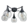 Loftlampe STAR 5xE27/60W/230V sort/transparent