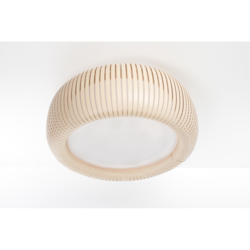 Loftlampe STRIPES 2xE27/40W/230V Ø 55 cm creme/hvid