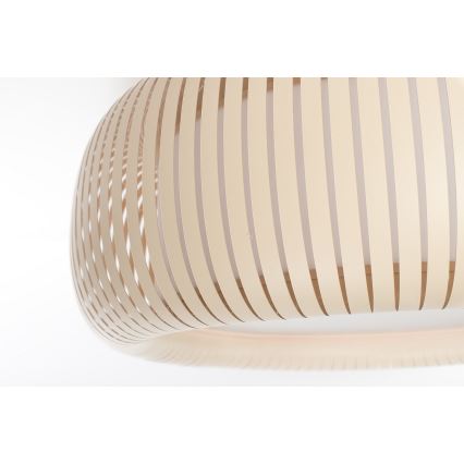 Loftlampe STRIPES 2xE27/40W/230V Ø 55 cm creme/hvid