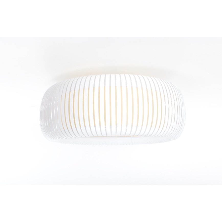 Loftlampe STRIPES 2xE27/40W/230V Ø 55 cm hvid/creme