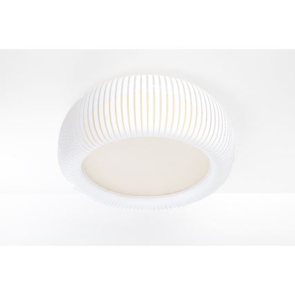 Loftlampe STRIPES 2xE27/40W/230V Ø 55 cm hvid/creme