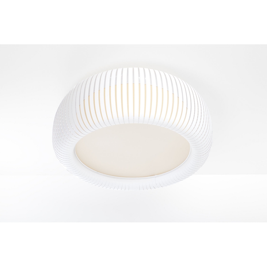 Loftlampe STRIPES 2xE27/40W/230V Ø 55 cm hvid/creme
