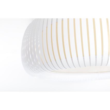 Loftlampe STRIPES 2xE27/40W/230V Ø 55 cm hvid/creme