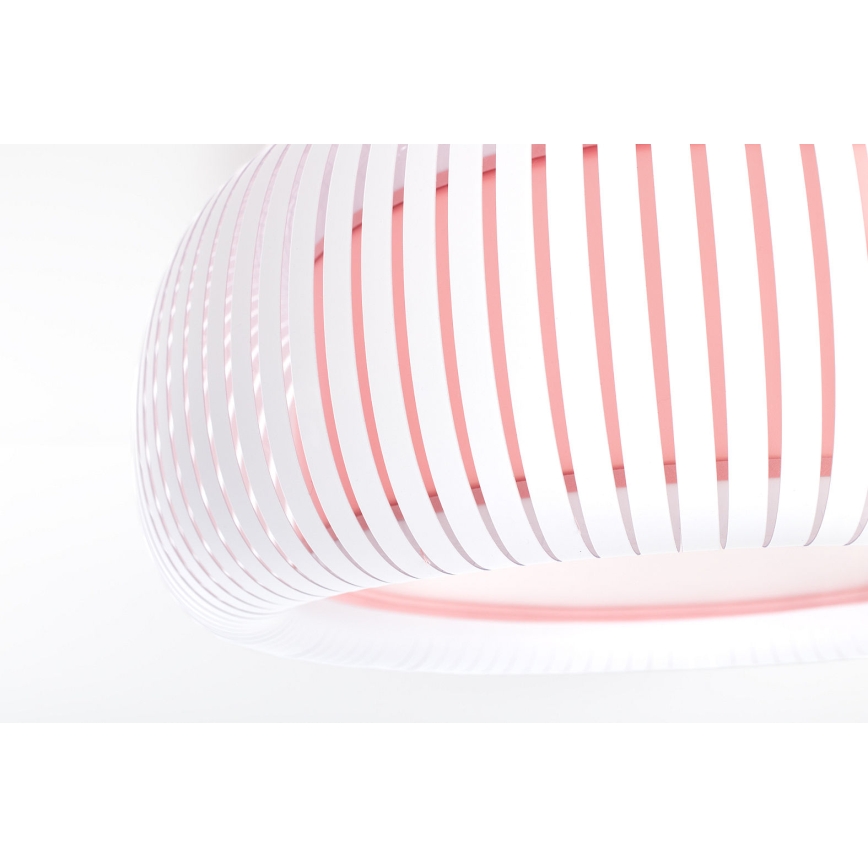 Loftlampe STRIPES 2xE27/40W/230V Ø 55 cm hvid/lyserød
