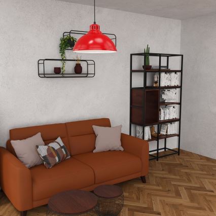 Loftlampe på kabel SVEN 1xE27/15W/230V rød