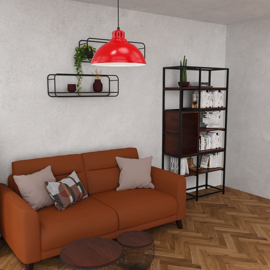 Loftlampe på kabel SVEN 1xE27/15W/230V rød