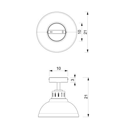 Loftlampe SVEN 1xE27/15W/230V Ø 21 cm cremefarvet