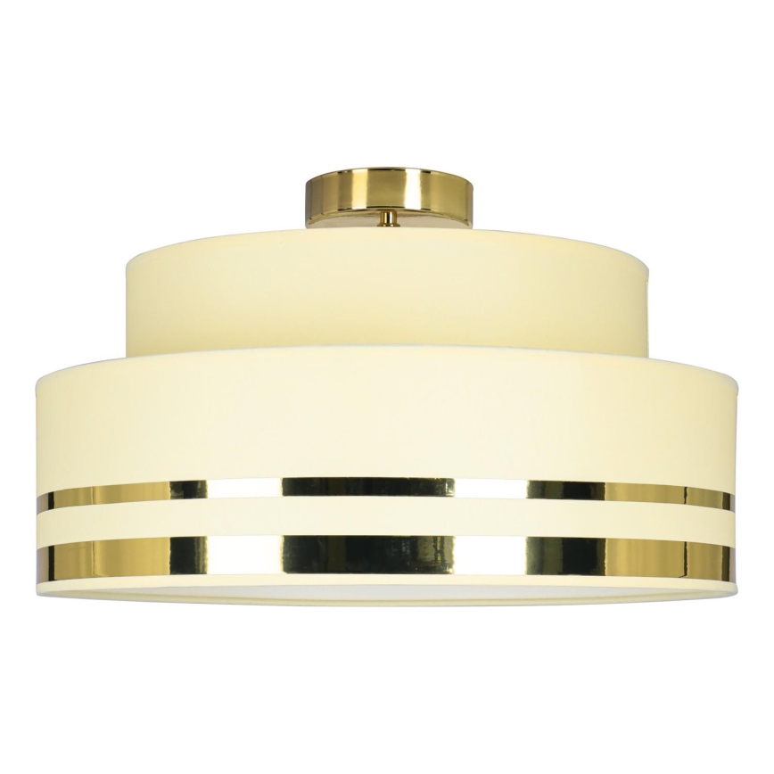 Loftlampe TAMI 1xE27/60W/230V beige/guldfarvet