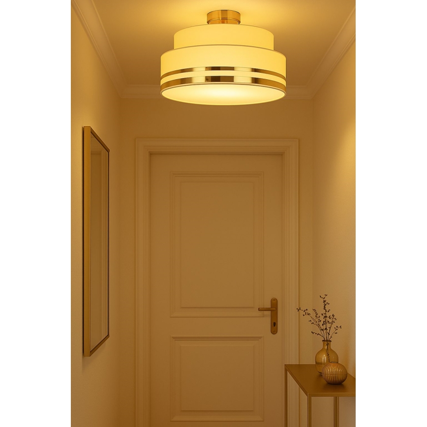 Loftlampe TAMI 1xE27/60W/230V beige/guldfarvet