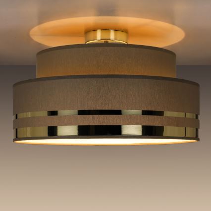 Loftlampe TAMI 1xE27/60W/230V brun/guldfarvet