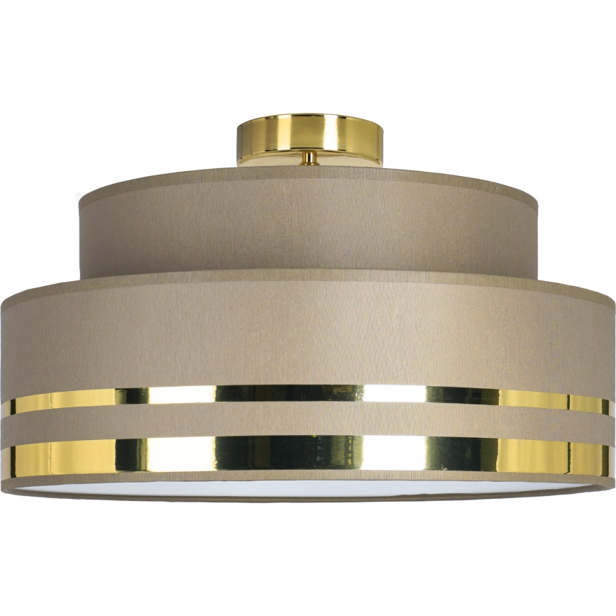 Loftlampe TAMI 1xE27/60W/230V diameter 40 cm brun/guldfarvet