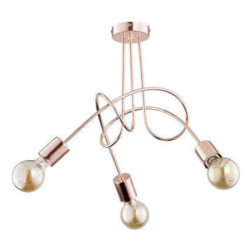 Loftlampe TANGO 3xE27/15W/230V kobber