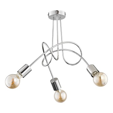 Loftlampe TANGO 3xE27/15W/230V skinnende krom