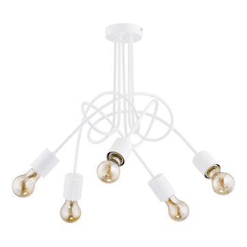 Loftlampe TANGO 5xE27/15W/230V hvid