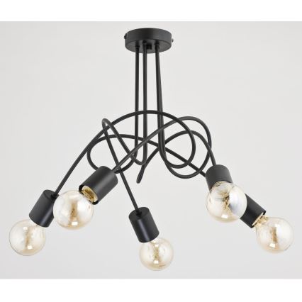 Loftlampe TANGO 5xE27/60W/230V sort