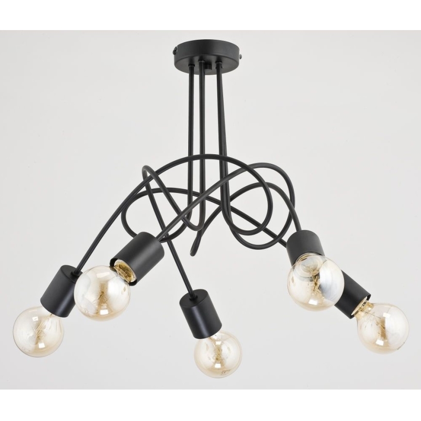 Loftlampe TANGO 5xE27/60W/230V sort