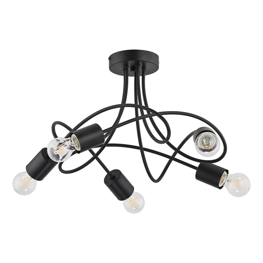 Loftlampe TARGO 5xE27/15W/230V sort