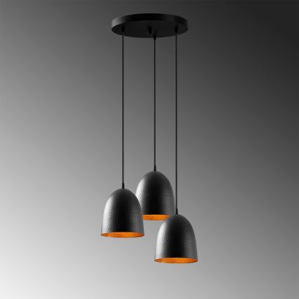 Loftlampe TATTOO 3xE27/40W/230V sort