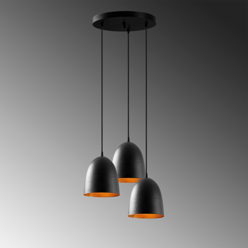 Loftlampe TATTOO 3xE27/40W/230V sort