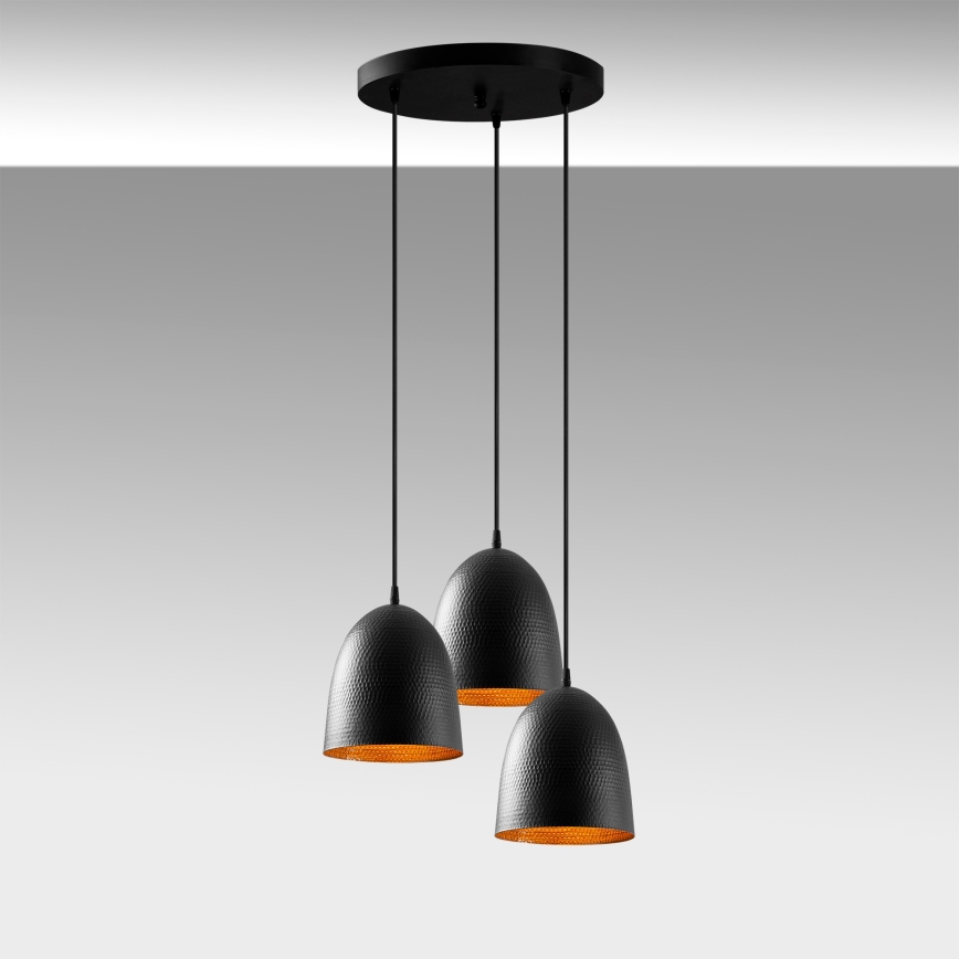 Loftlampe TATTOO 3xE27/40W/230V sort