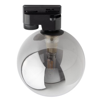 Loftlampe til 1-faset skinnesystem TRACER 1xG9/8W/230V sort/røget sort