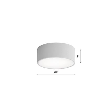 Loftlampe til badeværelse CLEO 1xE27/24W/230V diameter 20 cm grå IP54