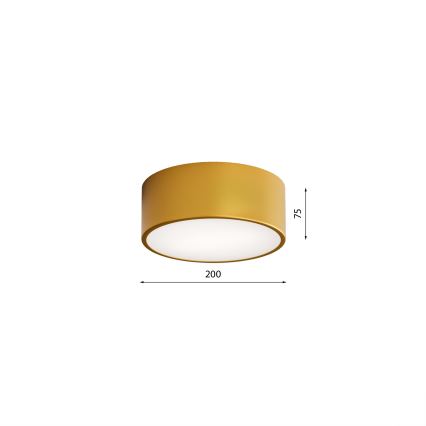 Loftlampe til badeværelse CLEO 1xE27/24W/230V diameter 20 cm guldfarvet IP54